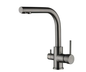 Bateria 30,60 cm kuchenna  do filtra wody, powłoka PVD Graphite