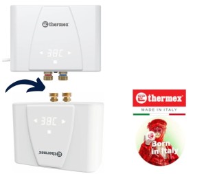 Podgrzewacz wody 4,5 kW uniwersalny pod i nad umywalkę 190x157x90 mm , biały Thermex Balance 4500