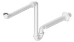 Syfon umywalkowy oszczędzający miejsce, do mebli 5/4" DN32, biały