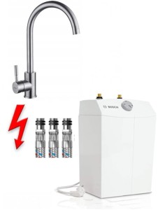 Bosch Tronick bojler 5 l bezciśnieniowy podumywalkowy+ BATERIA KUCHENNA BEZCIŚNIENIOWA TRÓJDROŻNA