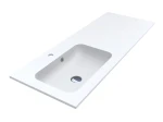 Umywalka z lanego marmuru asymetryczna lewa 120 x 45 cm mat DELLA 1200 L Miraggio 