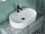 Umywalka 60 x 40 cm z lanego marmuru owalna  FRANCE Miraggio 