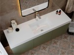 Umywalka z lanego marmuru podblatowa 56 x 34 cm BOGOTA 505 Miraggio 