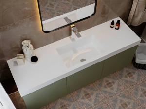 Umywalka z lanego marmuru podblatowa 56 x 34 cm BOGOTA 505 Miraggio 