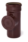Czyszczak rynny spustowej z sitkiem Ø160 mm brązowy