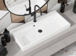 Umywalka 90 x 42 cm z lanego marmuru nablatowa VARNA 900 Miraggio 