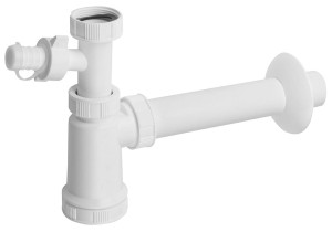 Syfon umywalkowy przyłącze do pralki 5/4" DN40, biały