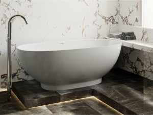 Wanna 1550x750x550 200L wolnostojąca BRAVE NEW lany marmur   