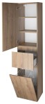 Szafka wysoka z koszem na bieliznę 40x184x31cm lewy , ALTAIR   dąb emporio