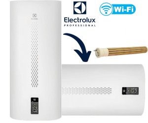 Bojler  100L (80L)  / 555x1135x350 mm  poziom/pion , grzałka sucha,  Moc 2kW , ELECTROLUX EWH 100 MXM Wi-Fi  / WYWYŁKA 48H