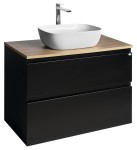  Szafka z płytą 87,5x61,8x45,7 cm dąb czarny mat/emporio bez umywalki ,  ALTAIR 