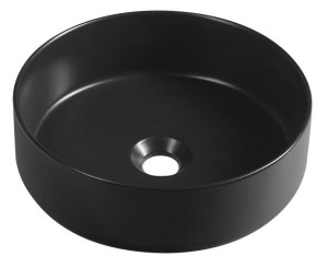 Umywalka ceramiczna nablatowa  36x12 cm, czarny mat INFINITY ROUND 