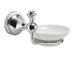 Mydelniczka retro 145x101x122 mm  ceramika biała/ chrom NEVIS   