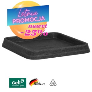 Podstawka pod doniczkę kwadratowa 36cm antracyt Geli BIANCA / LETNIA PROMOCJA