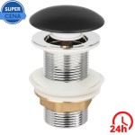 KOREK DO UMYWALKI CLICK CLACK BEZ PRZELEWU CERAMICZNY CZARNY MAT  / WYSYŁKA 24H