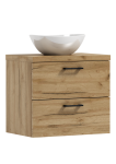 Podwieszana szafka  z umywalką 53,2x50,5x40,6cm craft złoty LUNA 50 ADK MEBLE 
