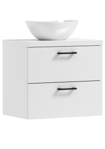 Podwieszana szafka 53,2x50,5x40,6cm biała z umywalką LUNA 50 ADK MEBLE 