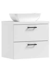 Podwieszana szafka 53,2x50,5x40,6cm biała z umywalką LUNA 60 ADK MEBLE
