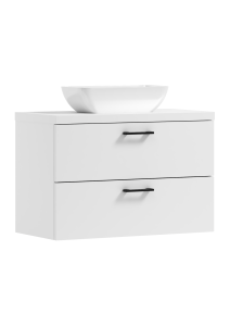 Podwieszana szafka 53,2x80,5x40,6cm biała z umywalką LUNA 80 ADK MEBLE
