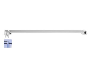 Wspornik do kabiny narożny 500 mm / szkło 8mm, chrom - aluminium polerowane /WYSYŁKA 24H