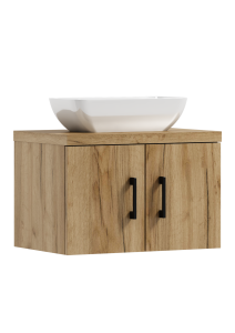 Podwieszana szafka 38,2x80,5x40,5cm craft złoty z umywalką MARKUS 80 ADK MEBLE