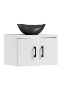 Podwieszana szafka 38,2x60,5x40,5cm biała z umywalką MARKUS 60 ADK MEBLE