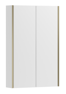 Wisząca szafka łazienkowa z lustrem Antico 60, 78x60x17cm biały/złoty ADK MEBLE 