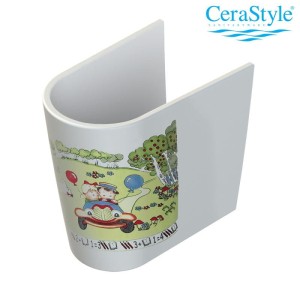 Półpostumentem dla dzieci 27,5x20x26 cm ceramiczny do umywalki , Yumurcak CeraStyle 