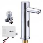 Bateria bezdotykowa z mieszaczem, 17,5cm chrom, zasilanie bateryjne W123M