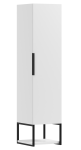 Słupek łazienkowy 130cm stojący/wiszący, drewno biały/metal KUBA W2, ADK MEBLE 
