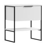 Szafka łazienkowa 80x46,5x80,5cm biała drewno/metal KUBA 80 ADK MEBLE