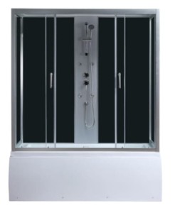 Kabina prysznicowa z hydromasażem  170x85x215cm / 5 mm  wysoki brodzik