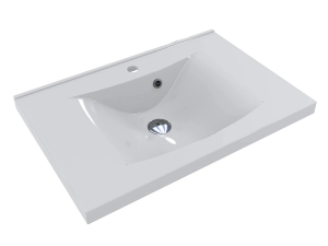 Umywalka 47x70cm nablatowa z lanego marmuru LORRY Miraggio