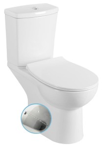Kompakt WC z bidetem+  deska sot close Slim, odpływ poziomy POZNAŃSKI,  KAIRO
