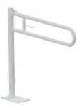 Uchwyt łazienkowy /poręcz łukowa stała podłogowa 60cm/Ø 32 mm/120kg, biały z miejscem na papier Toaletowy