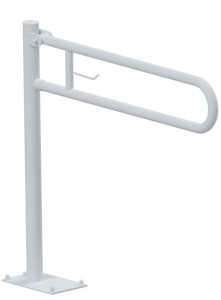 Uchwyt łazienkowy /poręcz łukowa stała podłogowa 60cm/Ø 32 mm/120kg, biały