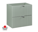 Szafka pod umywalkę 60x57x39cm, 2 szuflady, LINE REED GREEN D 82-60-2S