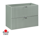 Szafka pod umywalkę 80x57x39cm, 2 szuflady, LINE REED GREEN D 82-80-2S