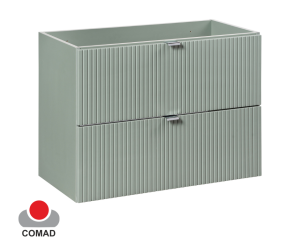 Szafka pod umywalkę 80x57x39cm, 2 szuflady, LINE REED GREEN D 82-80-2S