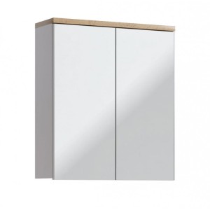 Szafka z lustrem biała seria BALI 60 cm Soft Close