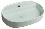  Umywalka 60x40 cm ceramiczna cienkościenna /  nablatowa  z otworem na baterie , Mint INFINITY OVAL  