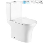 Kompakt WC bezkołnierzowy /poziomy 78x35x63cm +deska SLIM  soft close, biały  Makalu