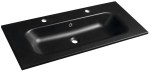  Umywalka meblowa kompozytowa 101x46cm/ 2 otwory na baterie, czarny mat SIDRA