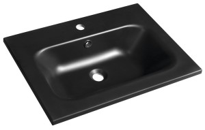  Umywalka meblowa kompozytowa 61x14,2x46 cm, czarny mat SIDRA