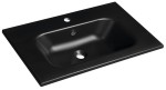  Umywalka meblowa kompozytowa 71x14,2x46 cm, czarny mat SIDRA 