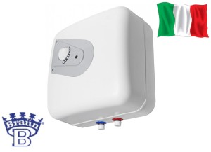 Bojler 12L  ciśnieniowy  nadumywalkowy  360x360x 255 mm / 1500W  230 V , pokrętło E.W.H. 12LT OVER-SINK Q Bandini 100% Made in Italy/ WYSYŁKA 48H 