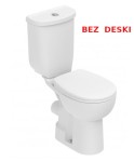 Kompakt WC  dla osób niepełnosprawnych ,wysoki 45,5 cm BEZ DESKI -poziomy odpływ (muszla WC + zbiornik + zawór) CREAVIT 