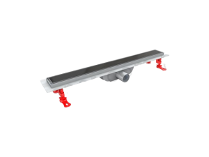 Odpływ liniowy ALFA LINEAR INOX z rusztem dwustronnym szklanym L-800mm TYCNER 