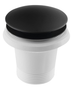 Odpływ wannowy 6/4" click-clack / bez przelewu, czarny mat