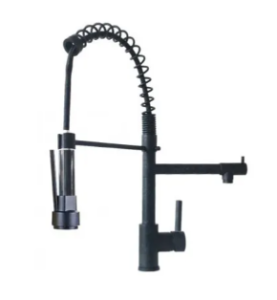 Bateria kuchenna 51cm czarna, wyciągana wylewka Spiral Duo